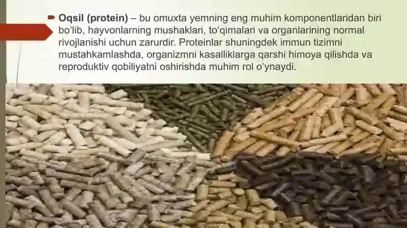 Omuxta yemning kimyoviy tarkibi 3