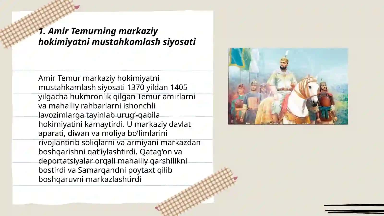 Amir Temur — Buyuk Davlat Arbobi 3