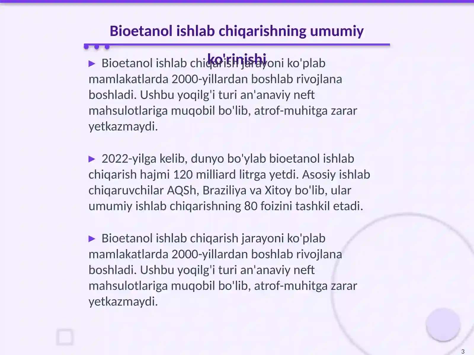 Mahalliy mevalardan bioetanol ishlab chiqarish tajribasi 3
