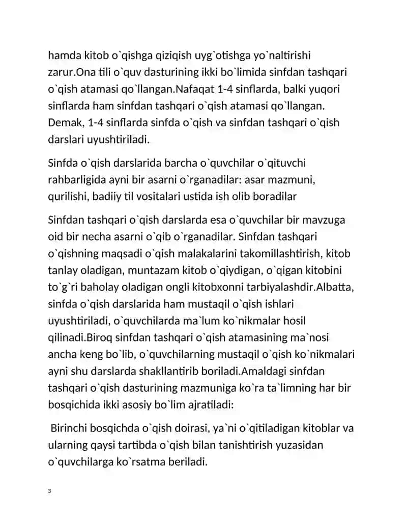 Boshlangʻich taʼlim davlat standarti mazmuni 3