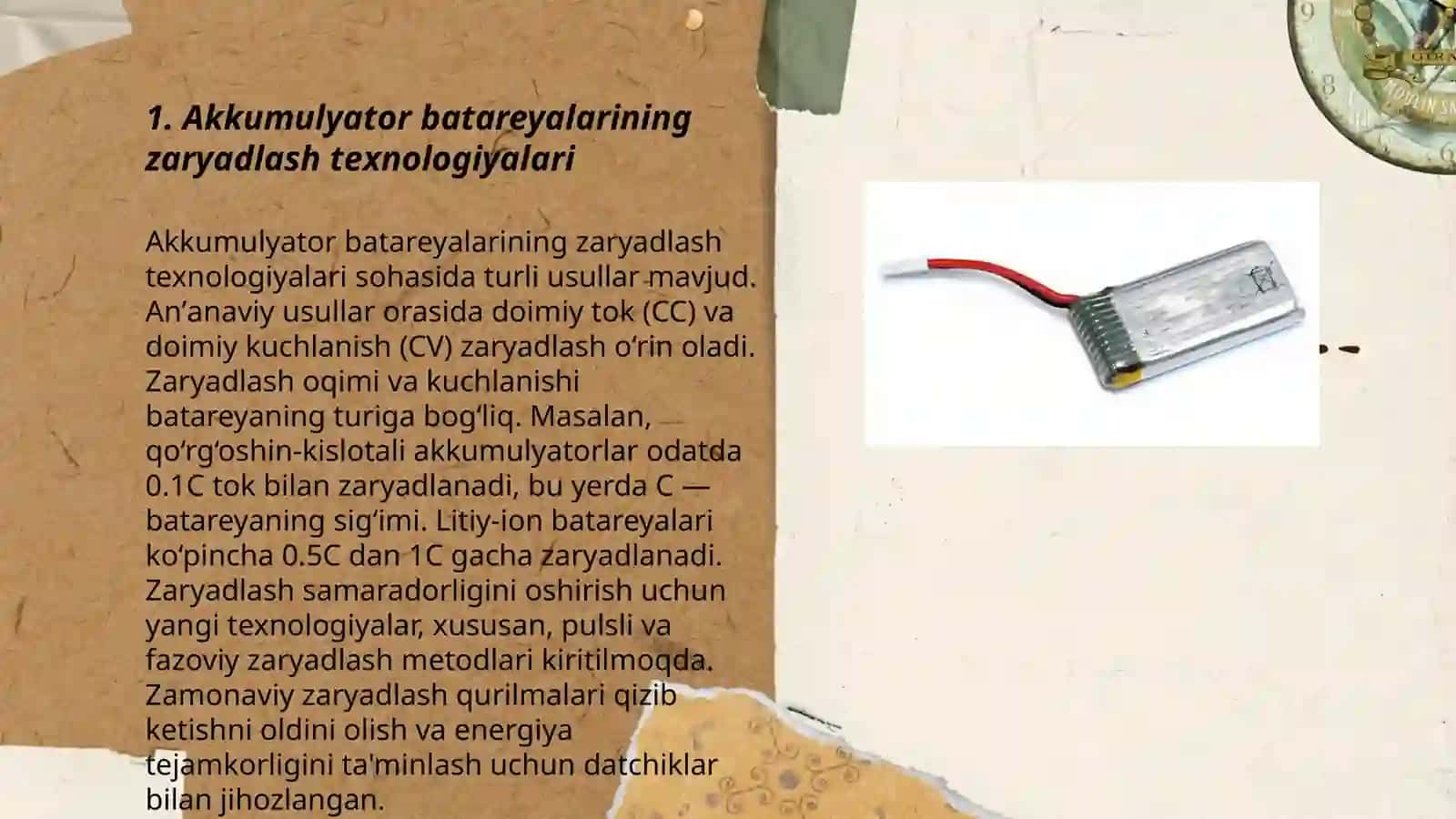 Akkumlyator batareyalarini zaryadlash stansiyasining jixozlanishi 3