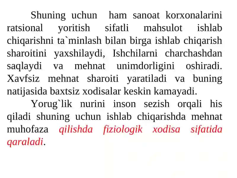 Ishlab chiqarishkorxonalarini yoritish tizimi 3