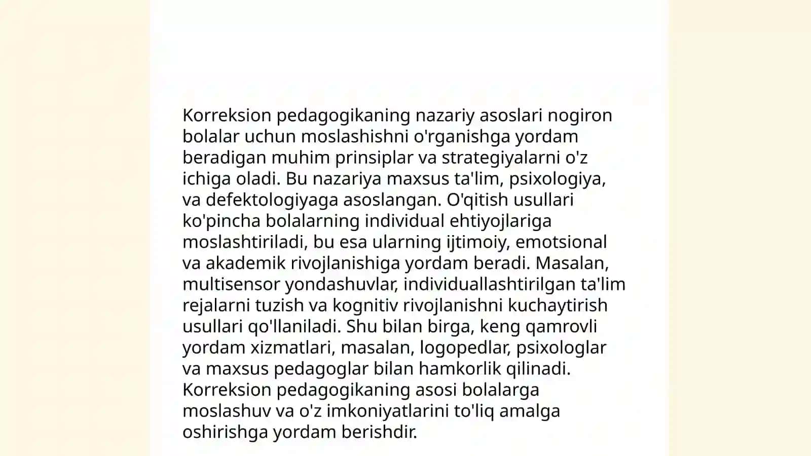Korreksion pedagogika asoslari. Inklyuziv ta'lim 3