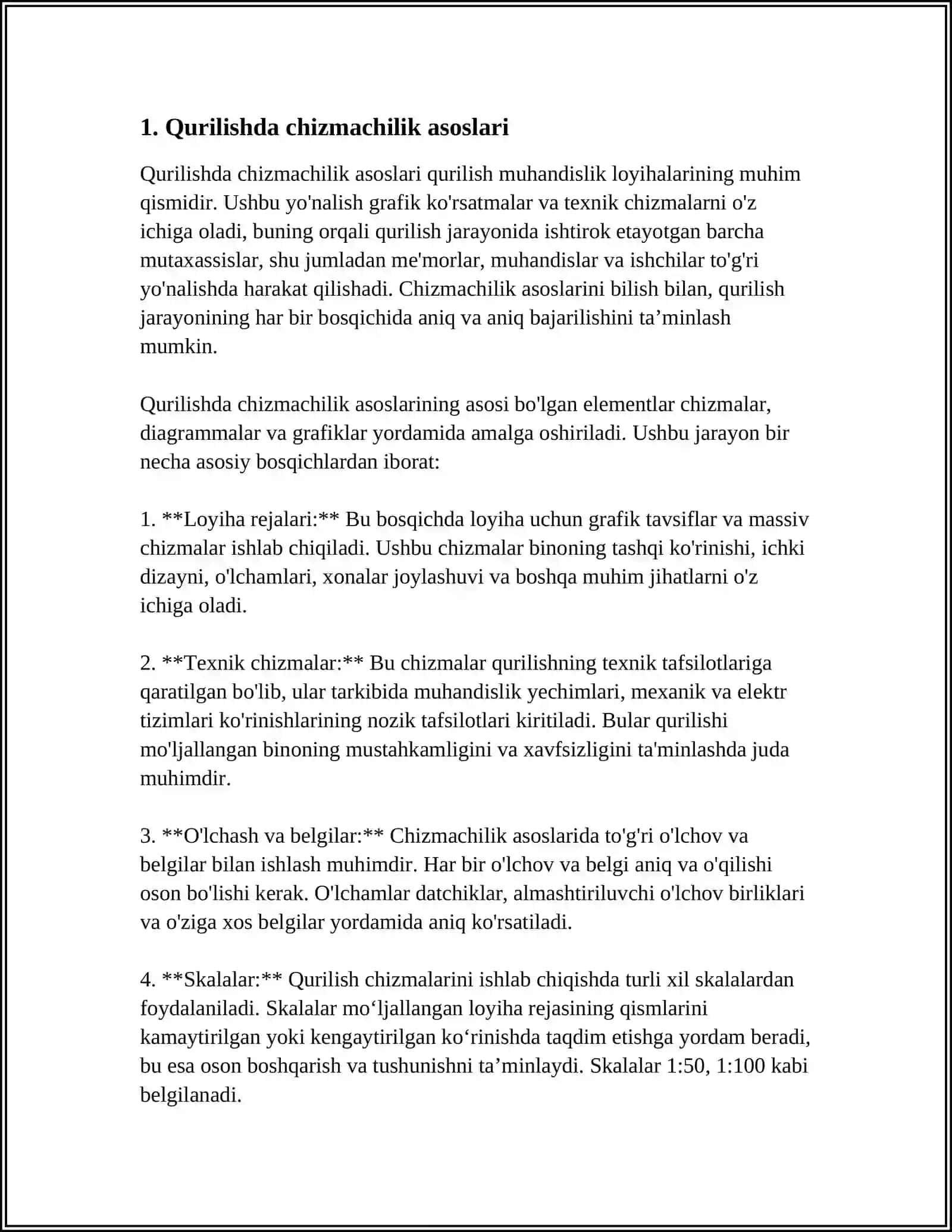 QURILISHDA CHIZMACHILIK 3