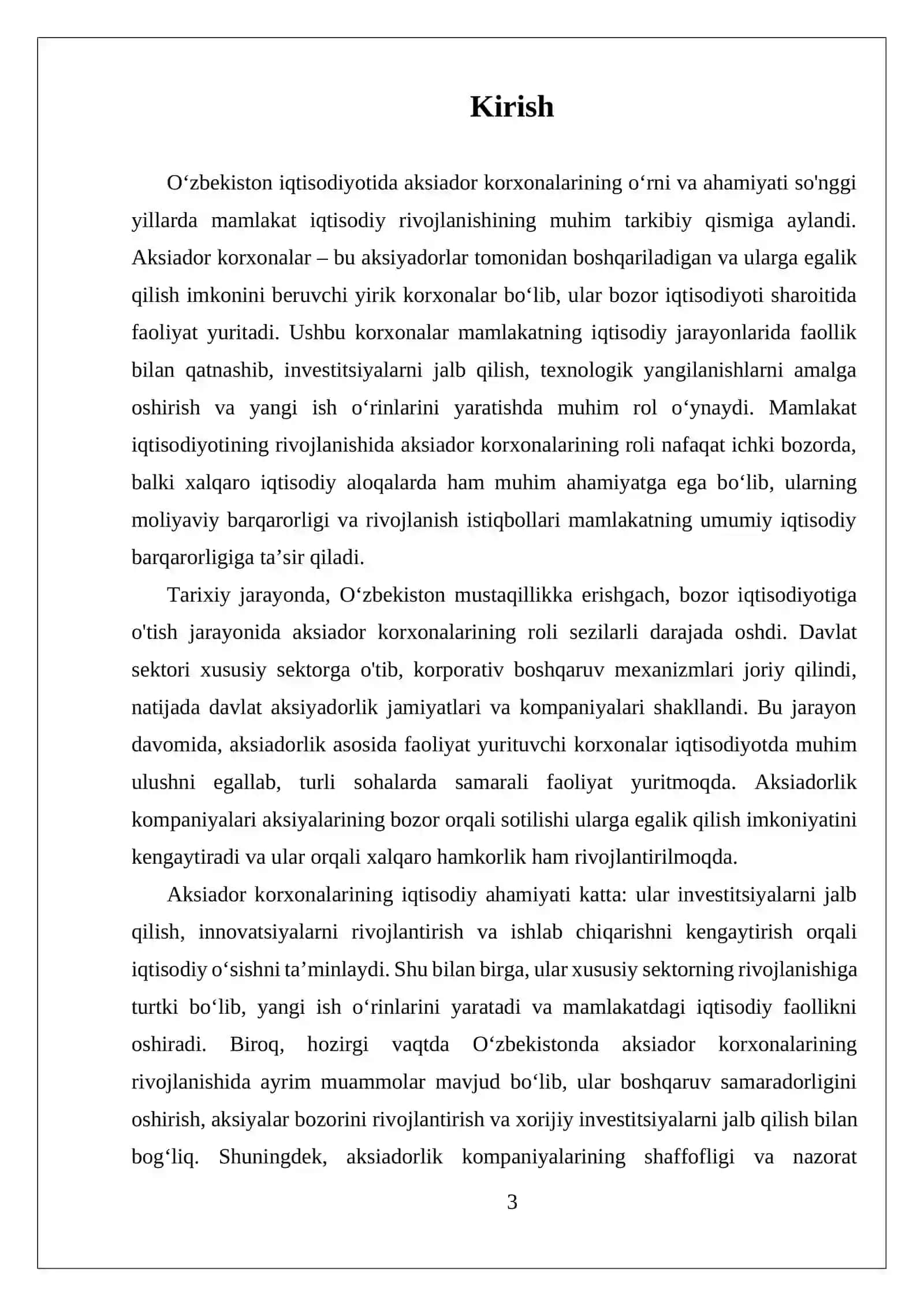 O'ZBEKISTON IQTISODIYOTIDA AKSIADOR KORXONALARINI O'RNI 3
