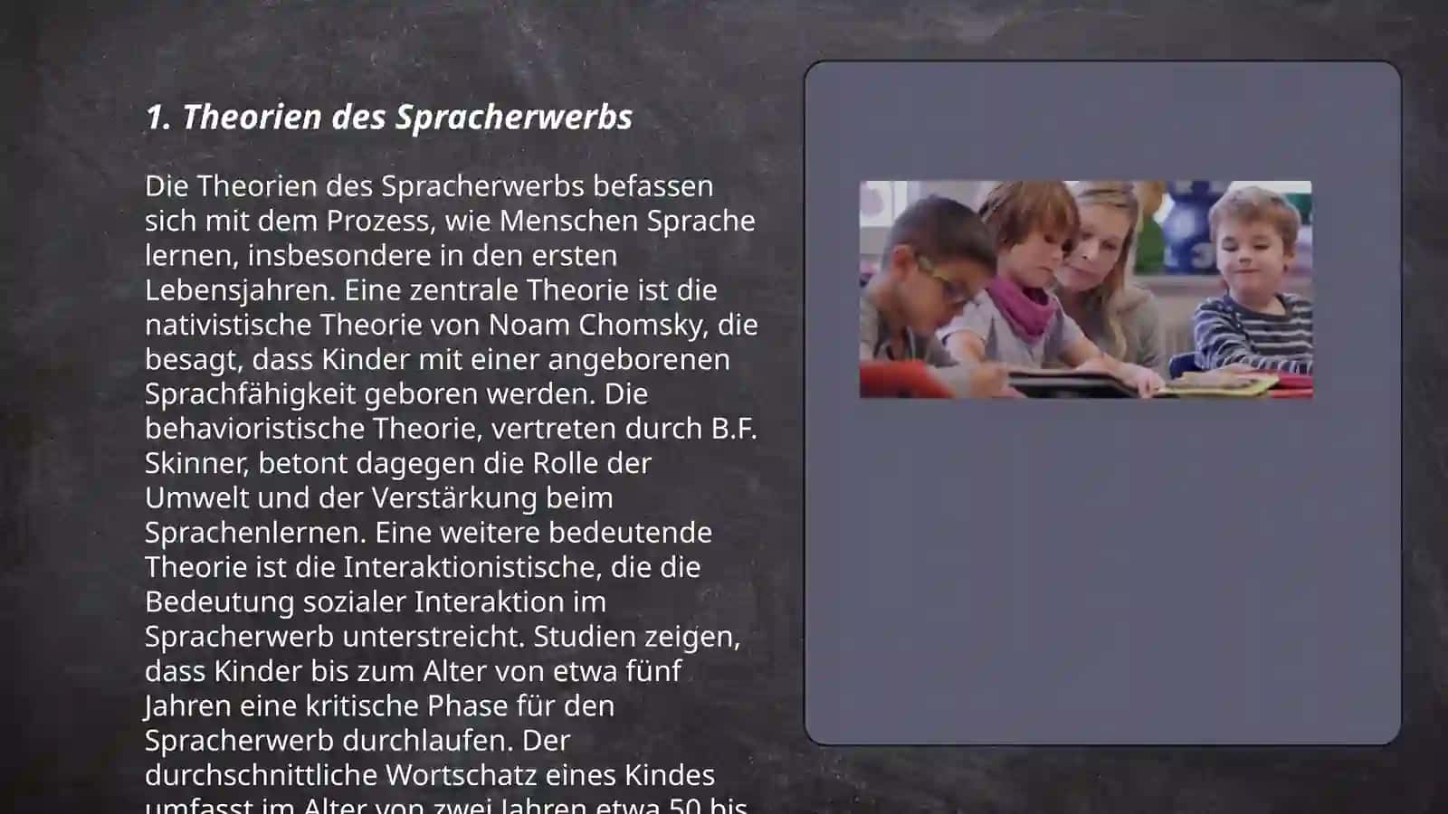 Was wissen Sie über den Spracherwerb? 3