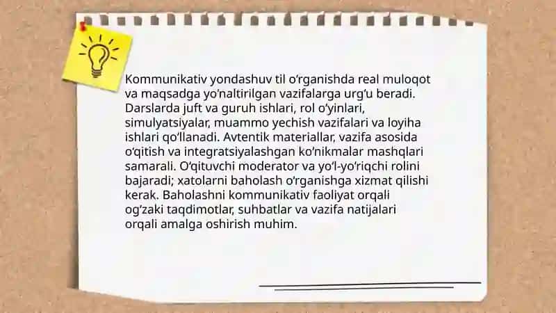 Til o'qitishda zamonaviy yondashuvlar va ularning tatbiq qilish usullari 3