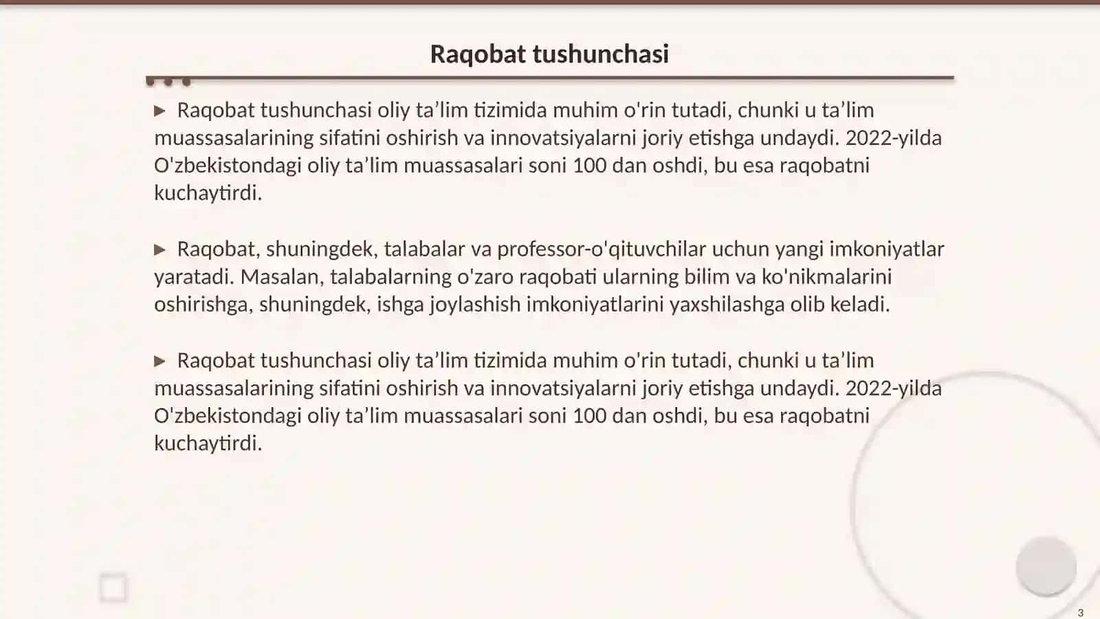 Oliy taʼlim tizimida raqobat muhitini shakllantirish yullari 3
