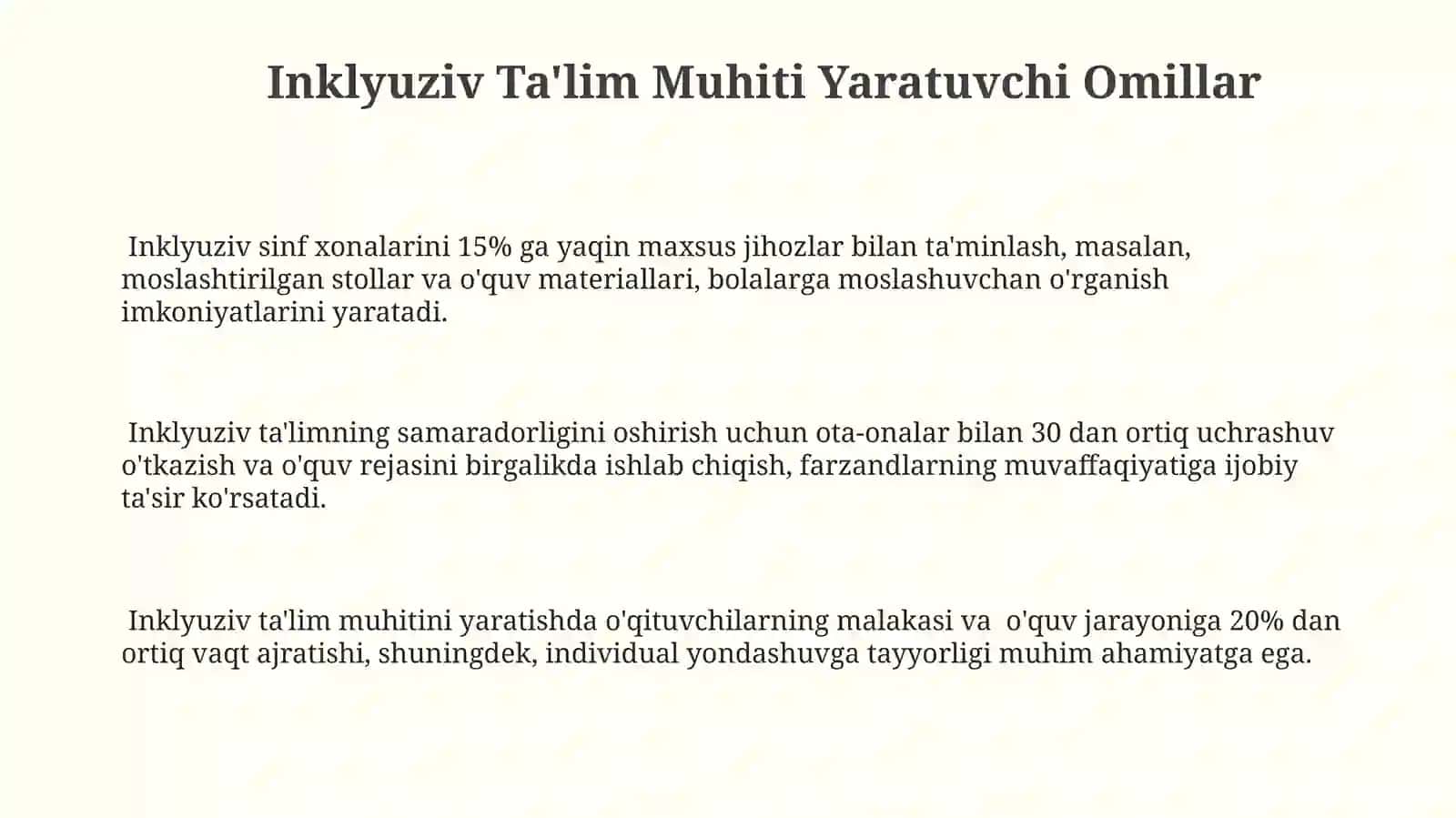 Inklyuziv Ta'lim Muhiti Yaratuvchi Omillar 3