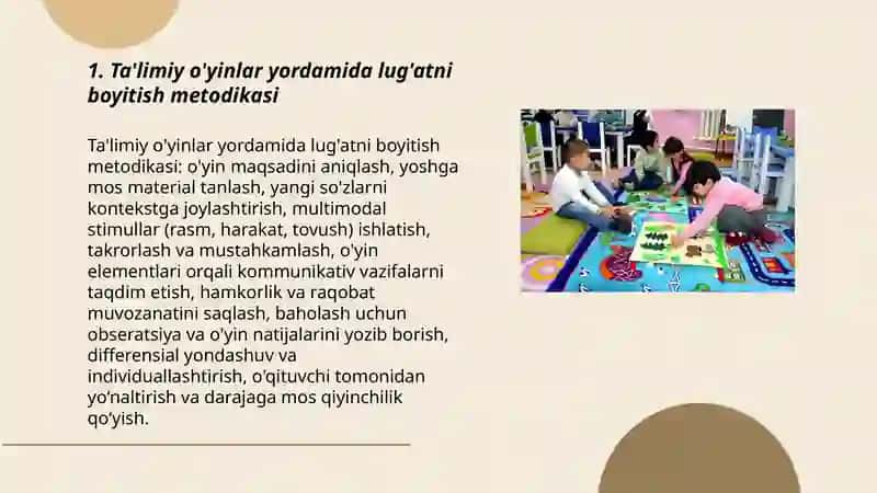 Ta'limiy o'yinlar yordamida lug'atni boyitish metodikasi 3