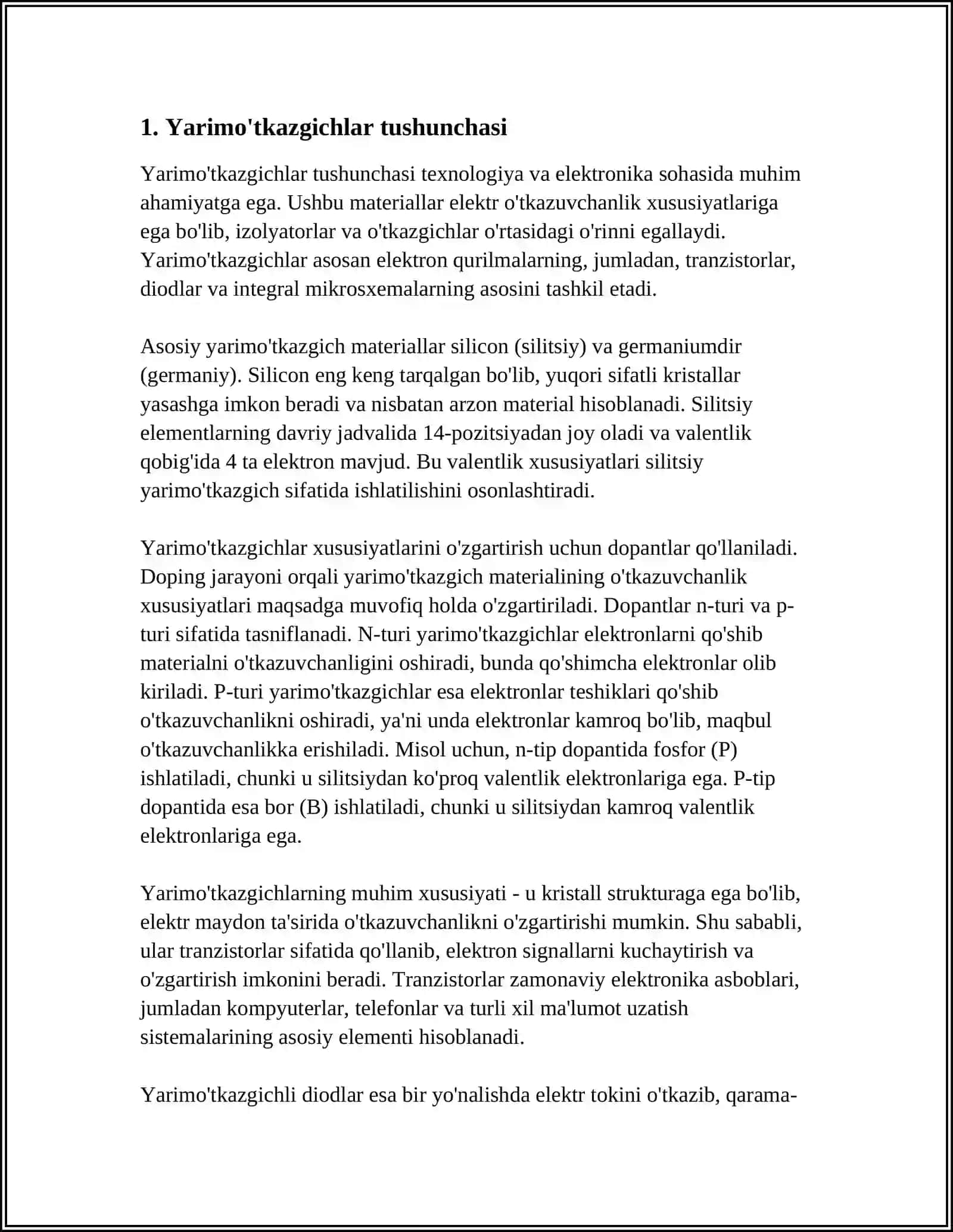 YARIMO‘TKAZGIZLARDA NOMUVZANATDAGI ZARYAD TASHUVCHILARNING FAZOVIY TAQSIMOTI 3