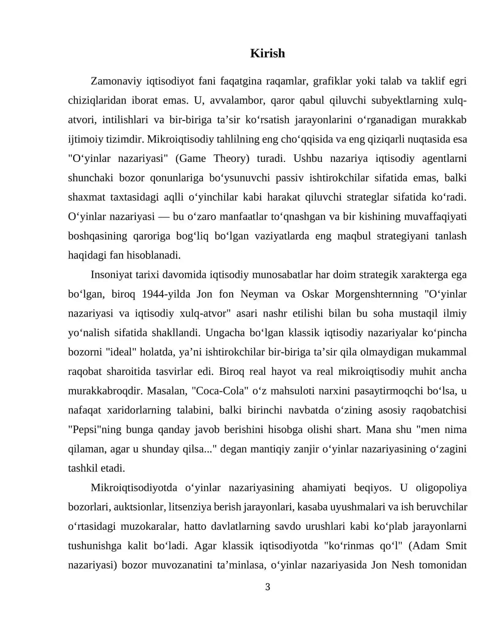 Mikroiqtisodiy tahlilda o‘yin nazariyasi va turlari 3