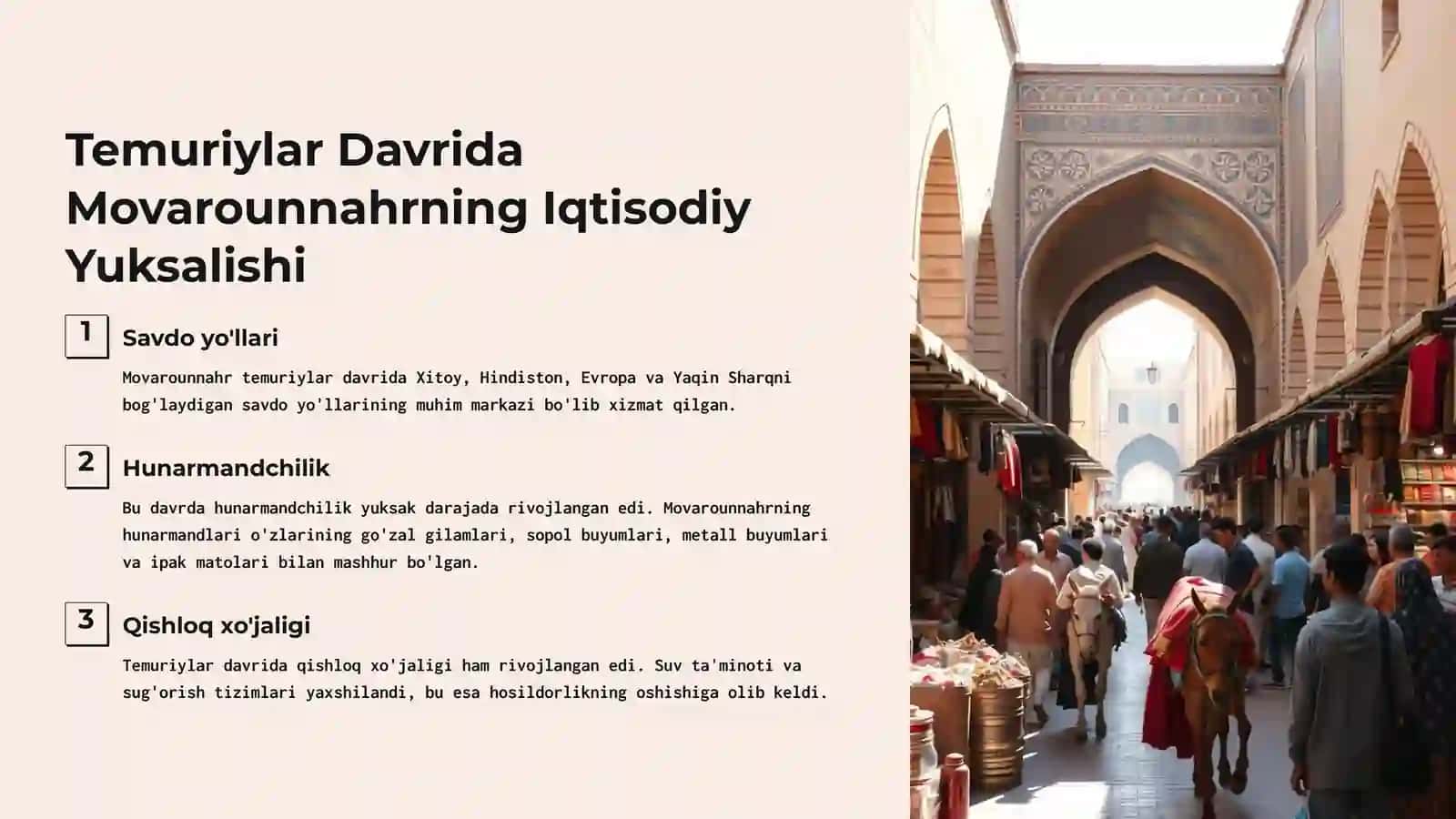Temuriylar Davrida Movarounnahr va Xuroson mavzusida tayyor taqdimot 3