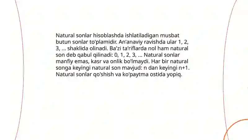 Natural son va nol tushunchasi 3