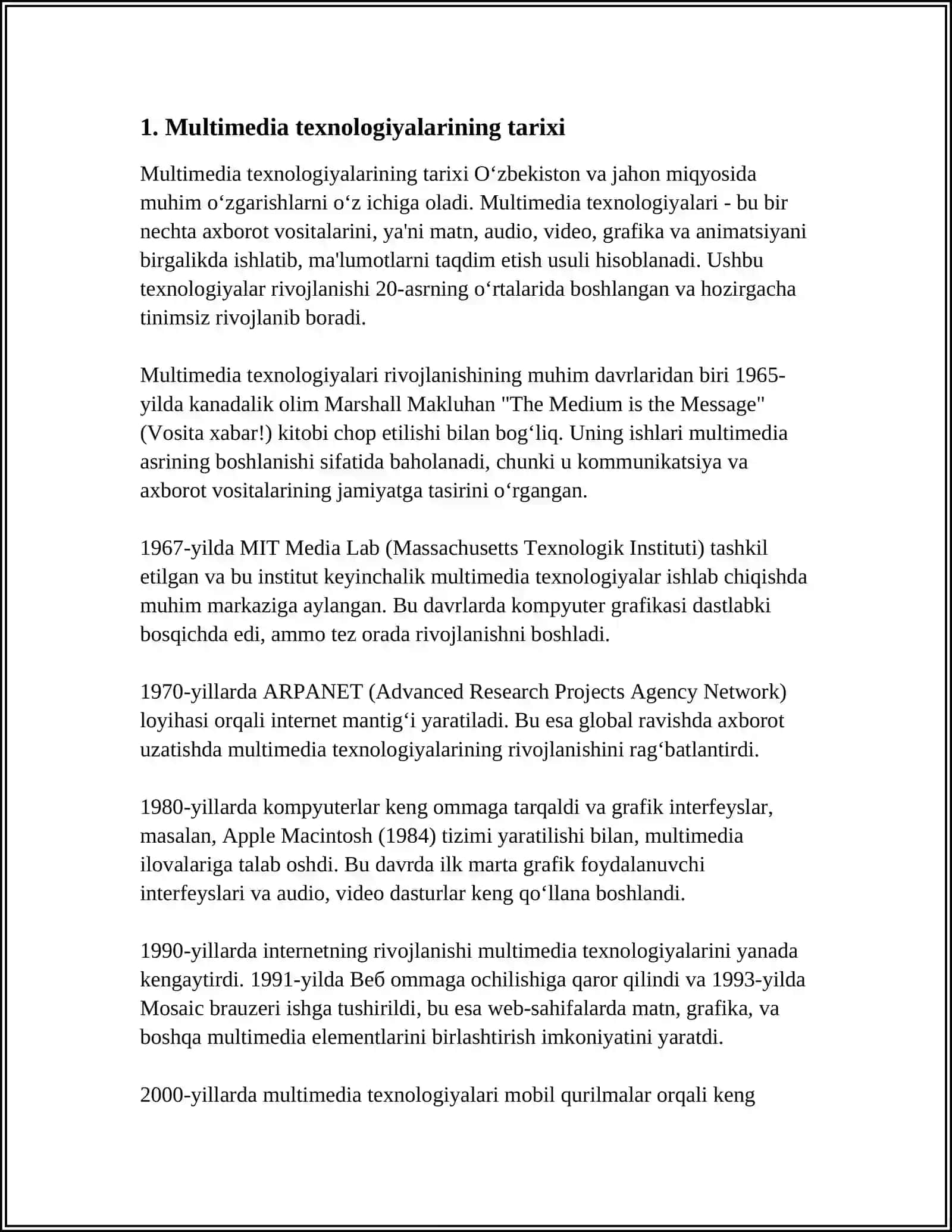 MULTIMEDYALI TAQDIMOTLAR YARATISH TEXNOLOGIYASI 3