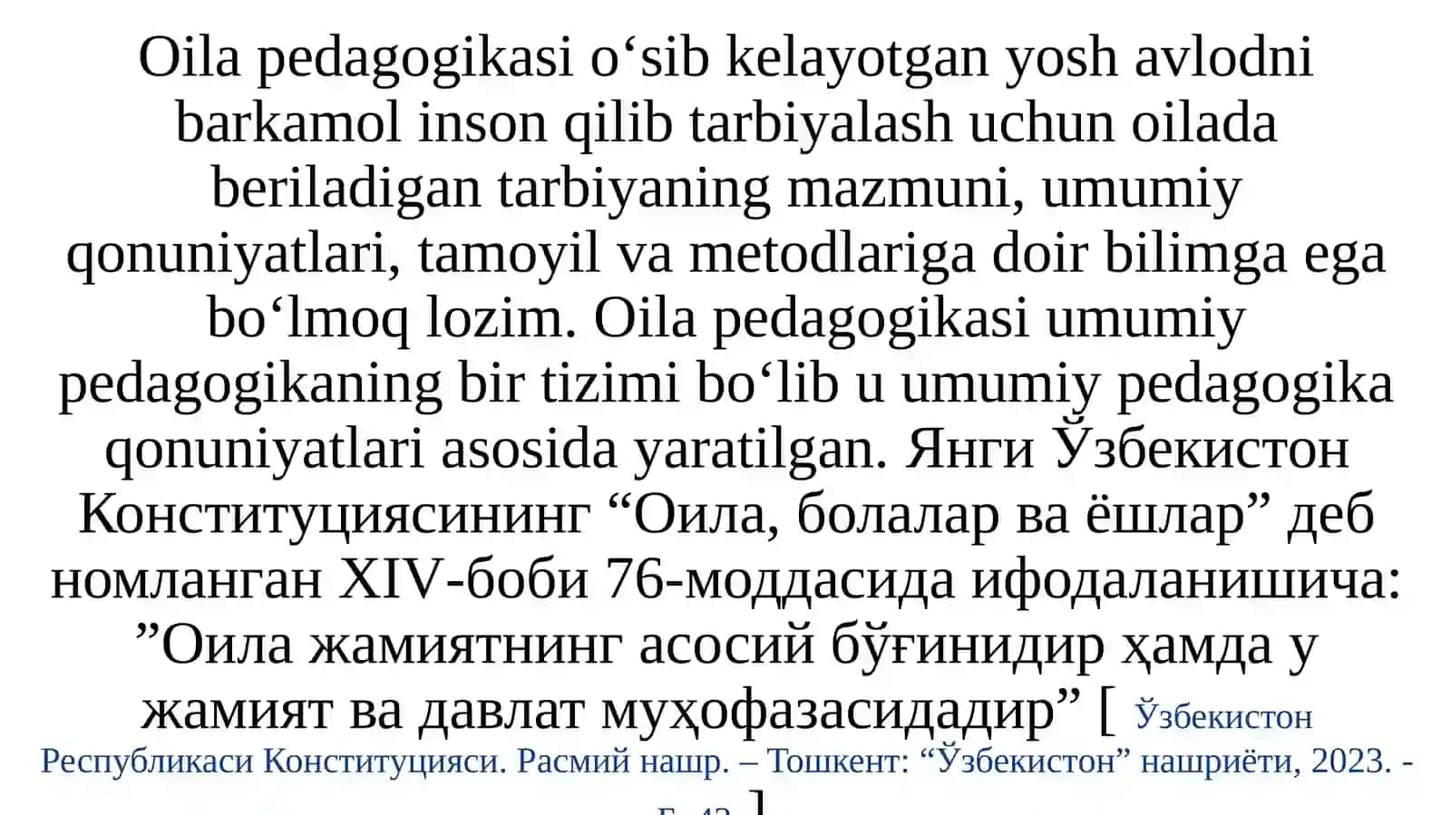 Oilа pedаgogikаsi - the subject of the science 3