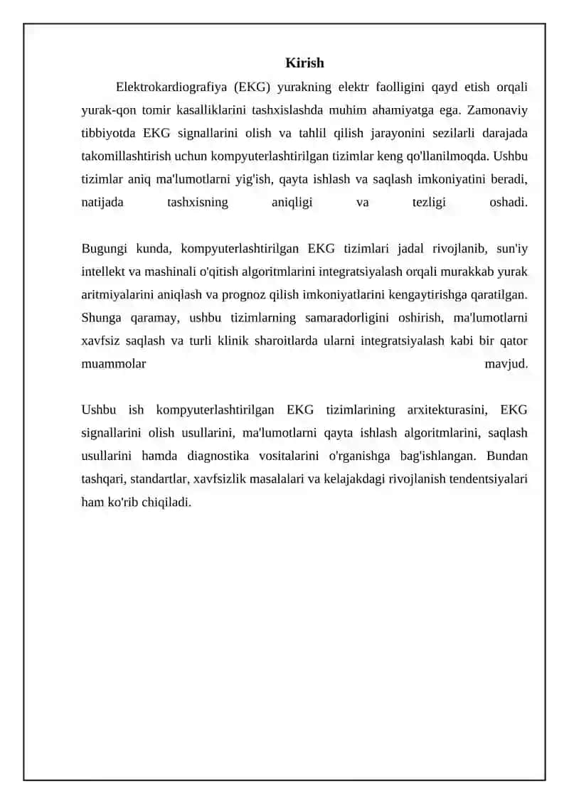 EKG asoslari va kompyuterlashtirilgan tizimlar 3