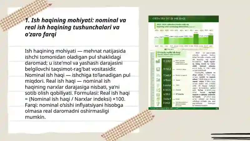 Omilli daromadlar va ish haqining shakllanishi. Ishchi kuchi bozori va bandlik 3