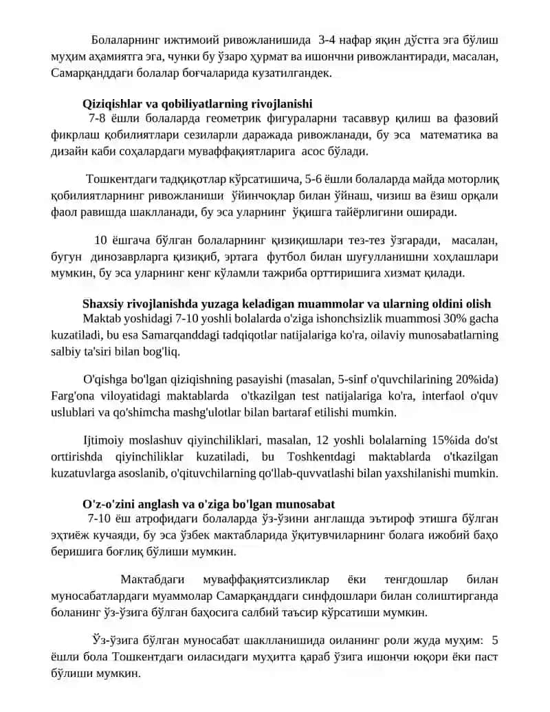 Kichik maktab yoshidagi bola shaxsining rivojlanish xususiyatlari 3