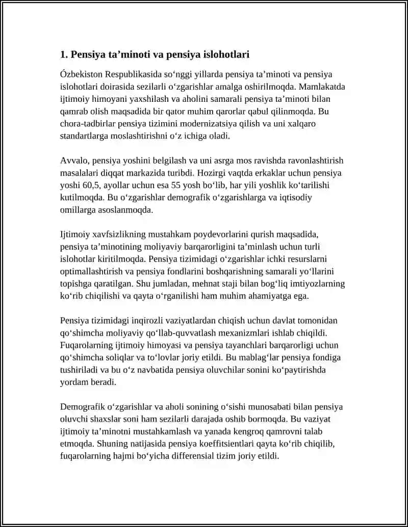 ÓZBEKSTAN RESPUBLIKASINDA SOCIALLIQ TARAWDAǴI REFORMALAR 3