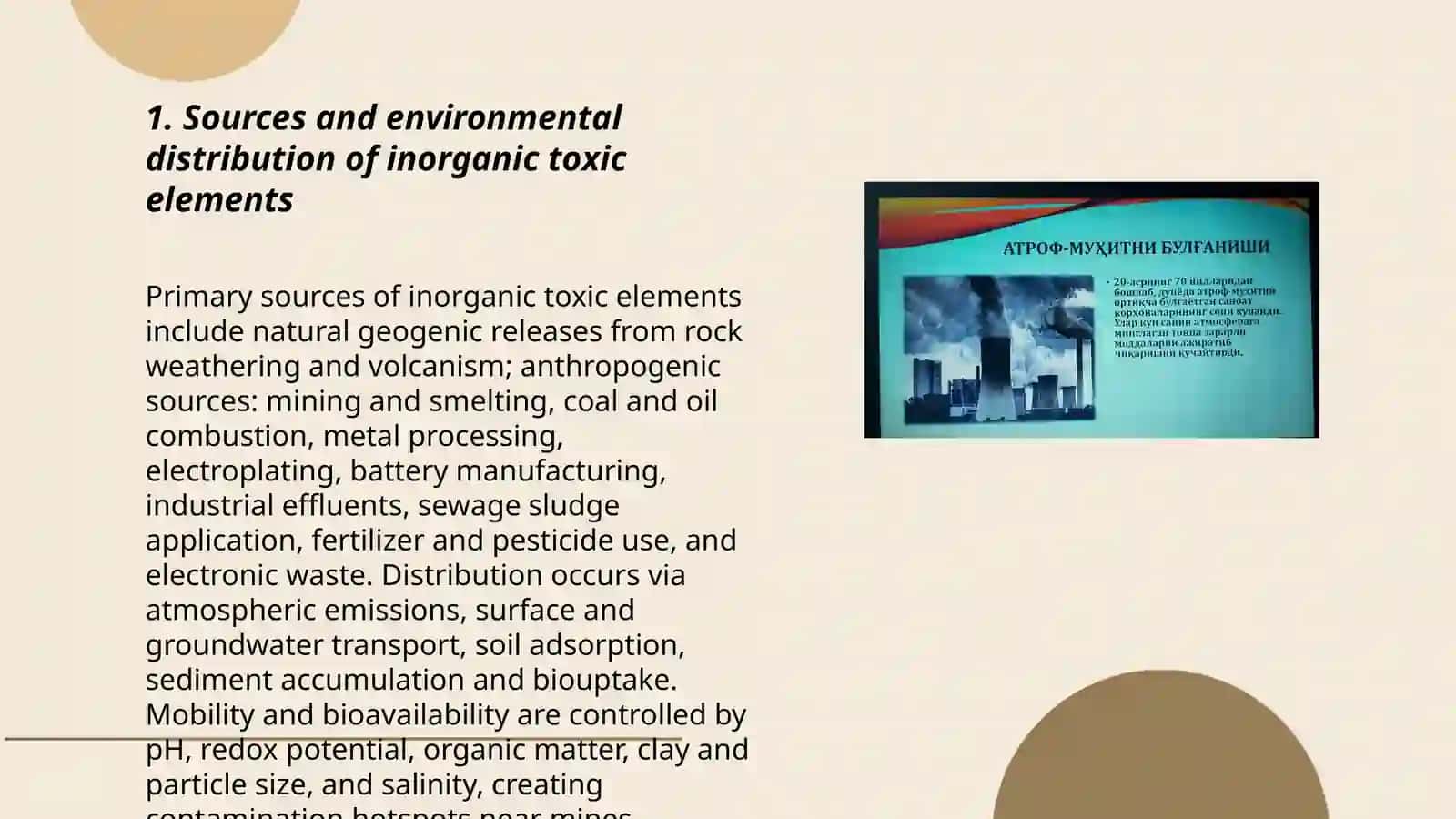 Atrof muhitdagi noorganogen toksik elementlarni ta'sirida kechadigan o'zgarishlar 3