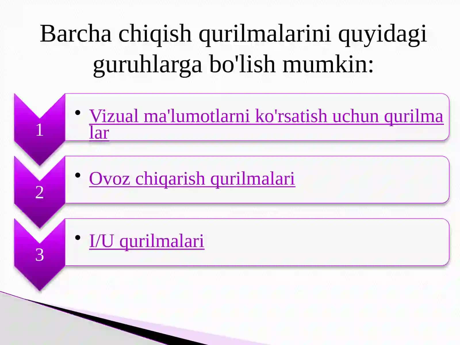 Axborotni chiqarish 3