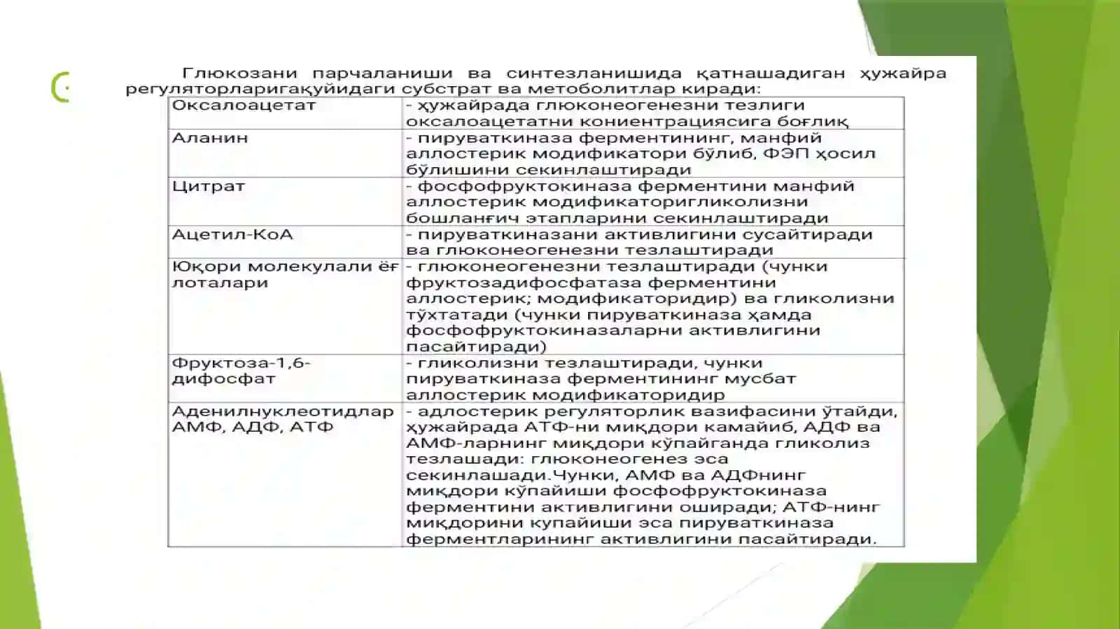 Jigar  glikolizi  glikogenezini  boshqarish. Katexolamin  va  glyukokartikoidning uglevod almashinuviga ta’siri 3