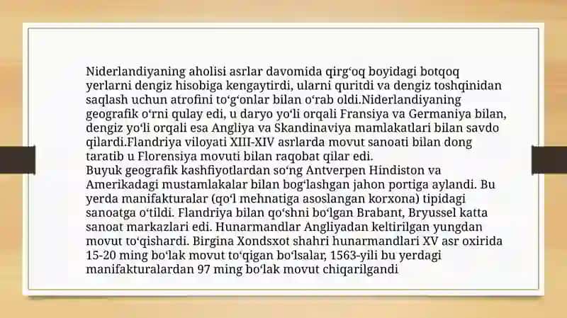 Niderlandiya burjua inqilobi va uning xalqaro ahamiyati 3