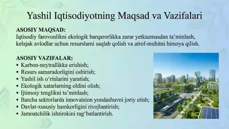 Yashil iqtisodiyotning qisqacha mazmuni va asosiy tushunchalari 3
