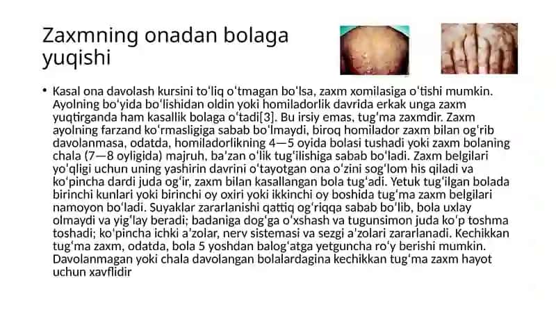 Infeksiya yuqqan homilador ayollarni olib  borish. Fetoplasentar yetishmovchilik haqida tushuncha, uning asoratlari 3