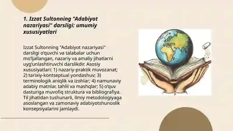 Izzat Sultonning Adabiyot nazariyasi darsligi 3