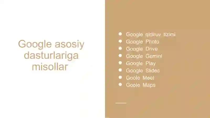Google qidiruv tizimi va dasturlari haqida taqdimot 3