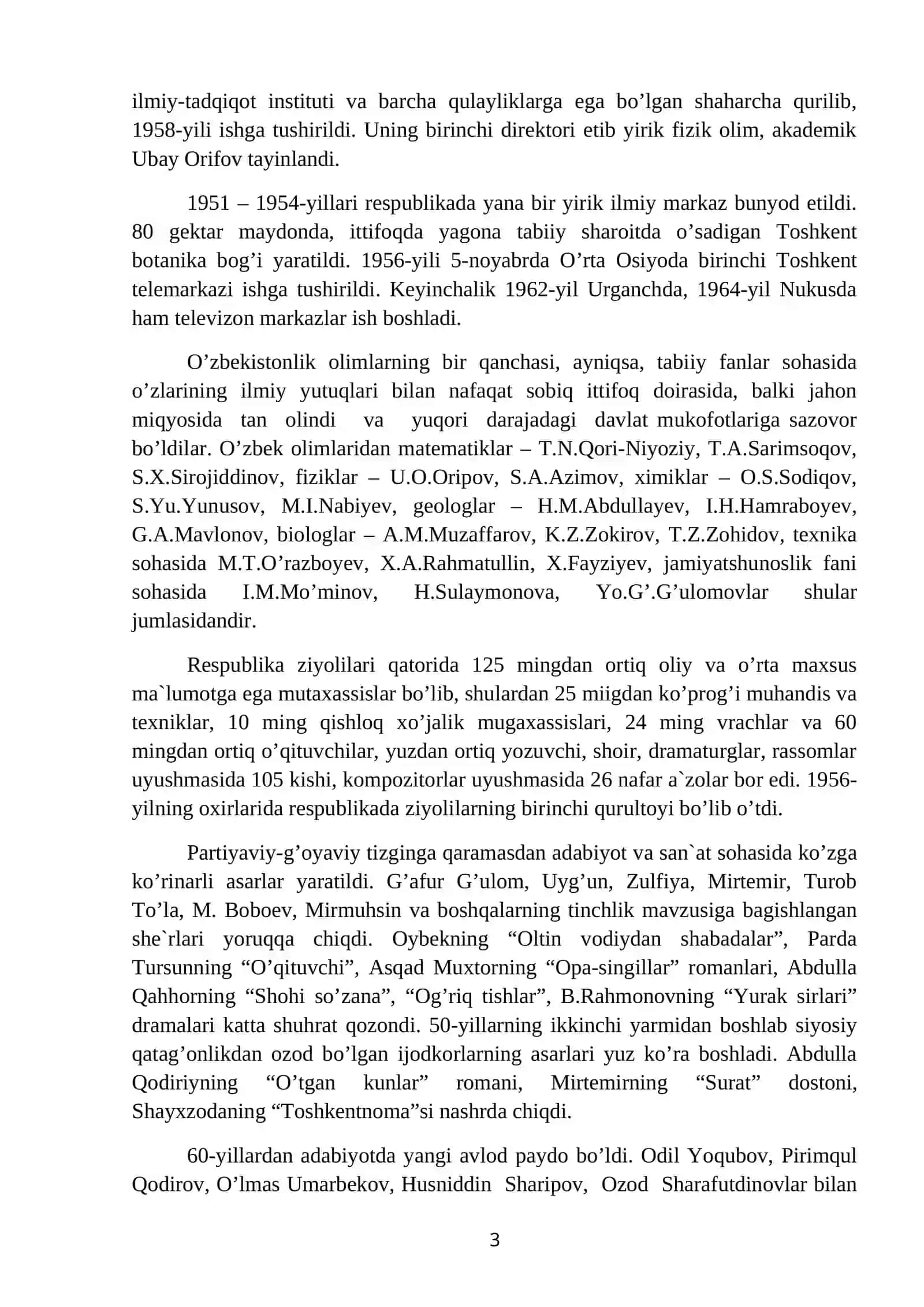Mustaqillikka erishish arafasida O`zbekistondagi ijtimoiy-siyosiy jarayonlar. 3
