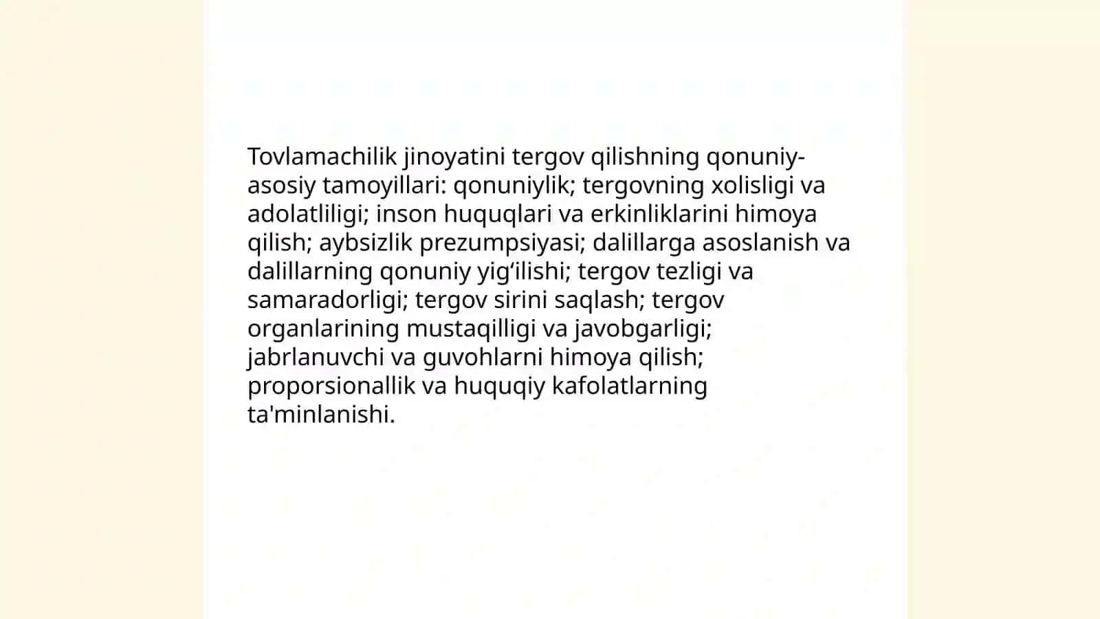 Tovlamachilik jinoyatini tergov qilish uslubi 3