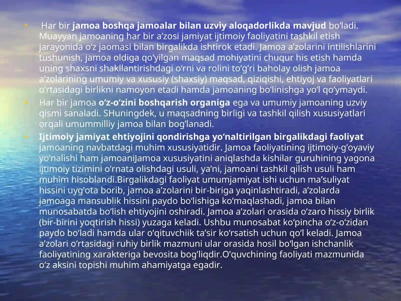 Jamoa tarbiya ob’ekti va sub’ekti sifatida 3