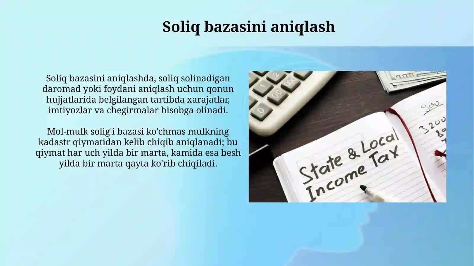 Soliq va majburiy to'lovlar bo'yicha hisob-kitoblarni tekshirish asoslari 3