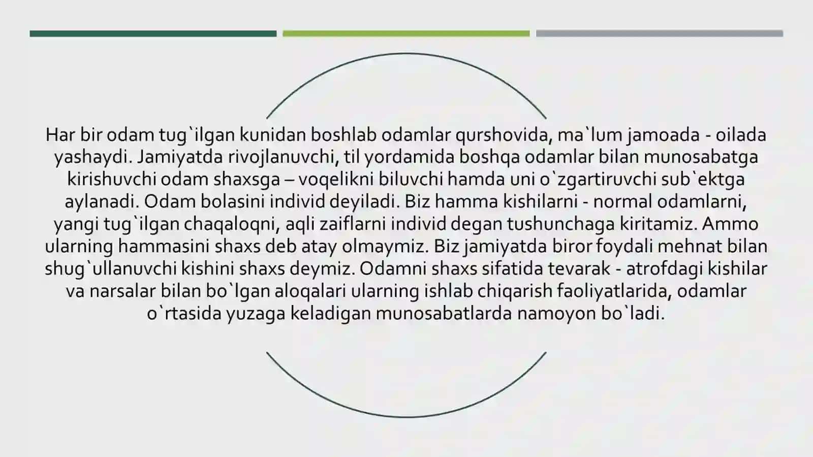 SHAXS SHAKLLANISHIGA TA'SIR ETUVCHIASOSIY OMILLAR 3