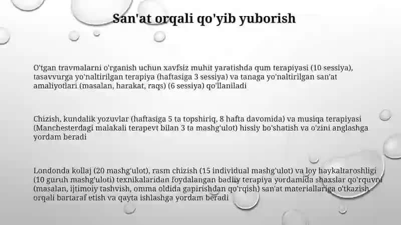Art terapiya usullari yordamida qo’rquvni tuzatish 3