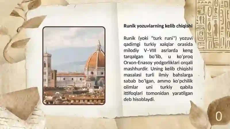 O‘RTA ASRLARDA O‘ZBEK XALQI QO‘LLAGAN RUNIK, UYG‘UR VA ARAB YOZUVLARI TARIXI 3
