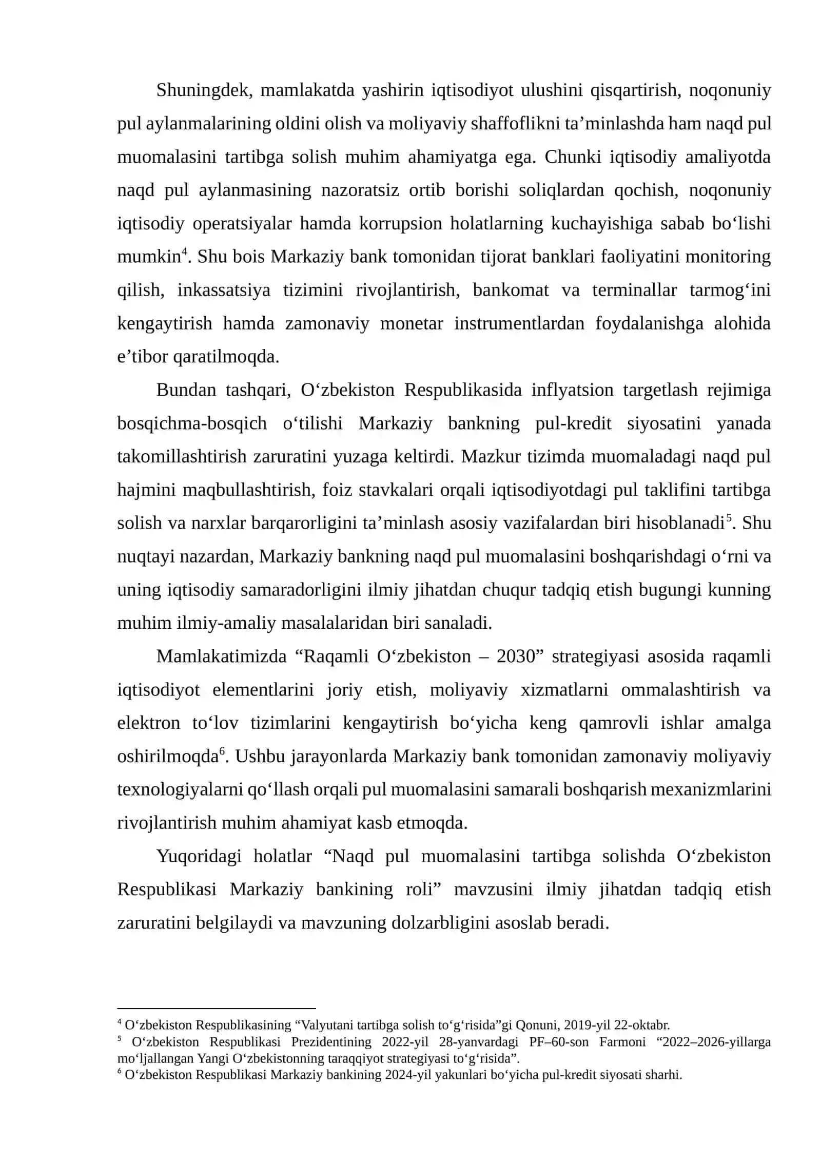 Naqd pul muomalasini tartibga solishda O‘zbekiston Respublikasi Markaziy bankining roli 3