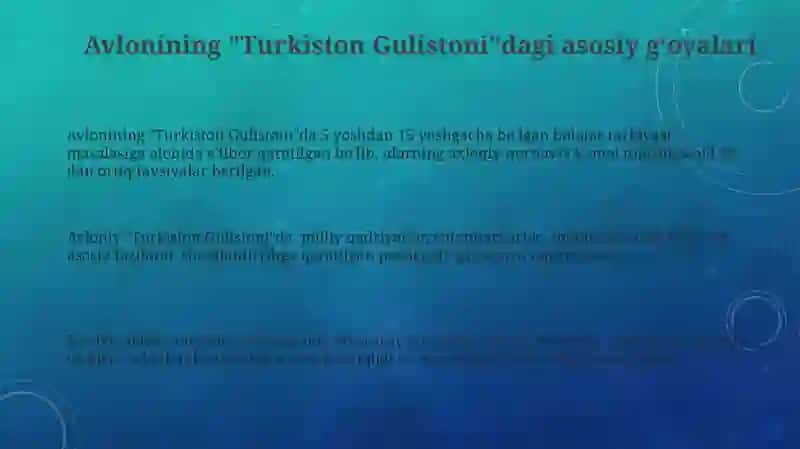 Turkiston Gulistoni Oʻrni (Abdulla Avloni) 3
