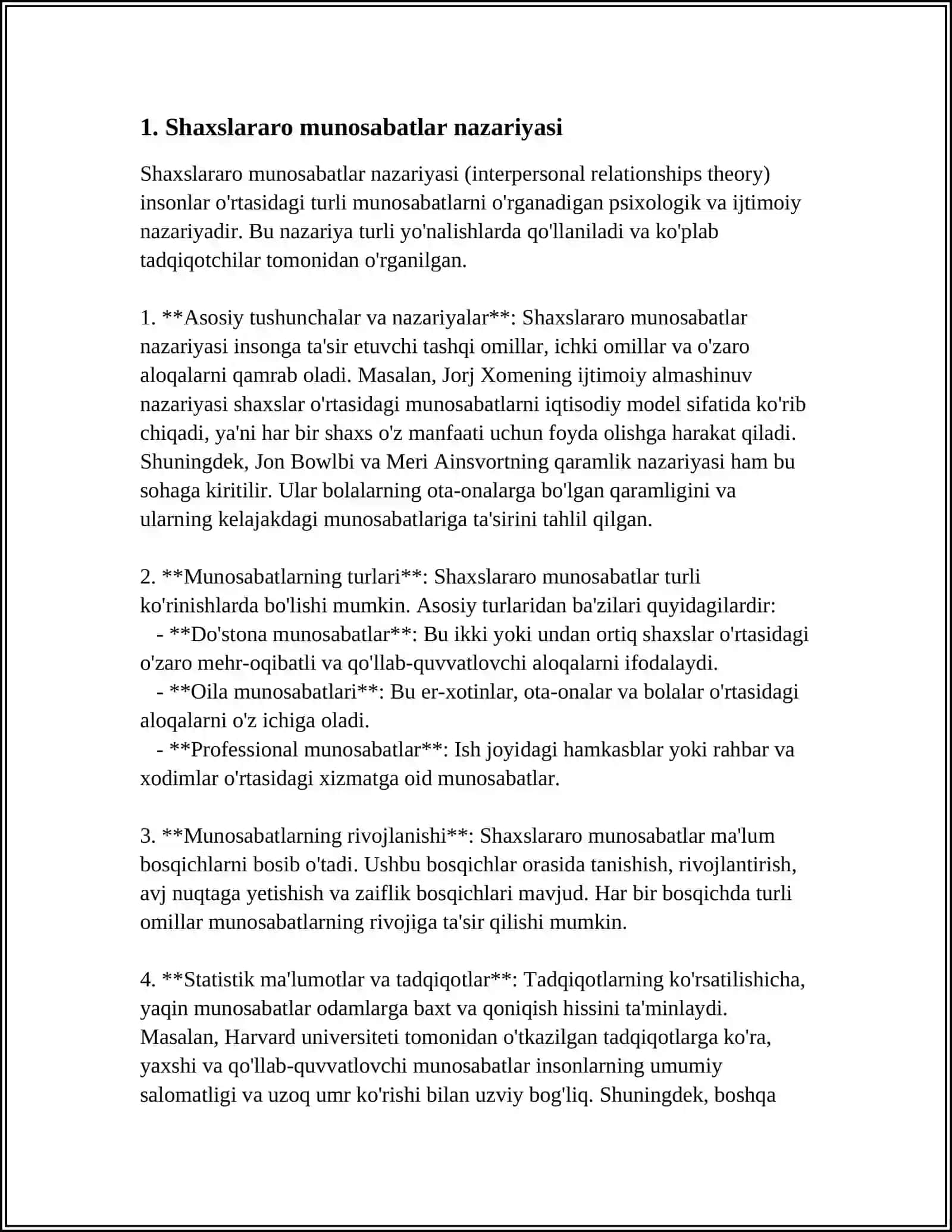 XALQ BEDAGOVIKASIDA SHAXSLARARO MUNOSABATLANI TALQINI 3