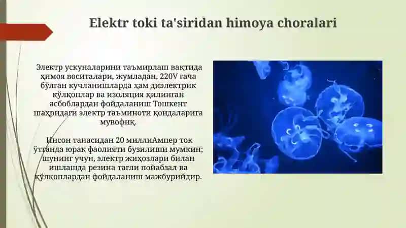 Elektr toki ta'siridan himoya choralari 3