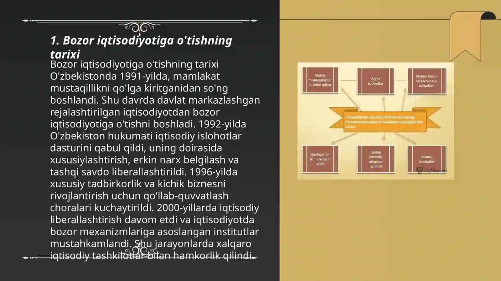 Oʻzbekistonda bozor iqtisodiyotga oʻtish sharoitida davlatning ichki siyosati 3