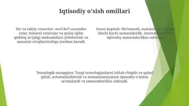 Iqtisodiy OʻSish Omillari Va Tiplari 3