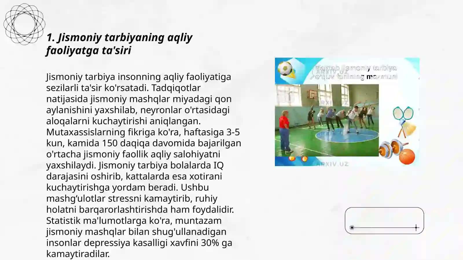 Jismoniy tarbiyaning psixologik va fiziologik ta'siri 3