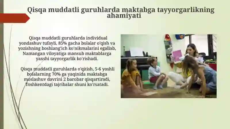 Qisqa muddatli guruhlarda maktabga tayyorgarlikning ahamiyati 3