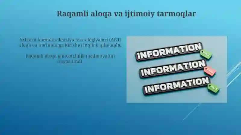 Axborot-kommunikatsiya texnologiyalari 3