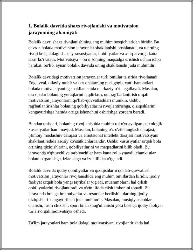 SHAXS RIVOJLANISHINING TURLI DAVRLARUDAMOTIVATSION JARAYONNING AHAMIYATI 3