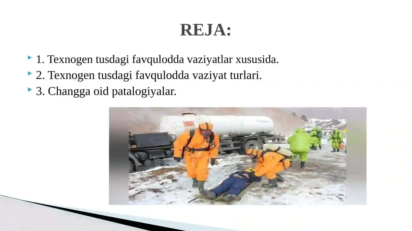 Texnosferik zonalardagi xavflar va ulardan himoyalanish. Changga oid patalogiyalar 3
